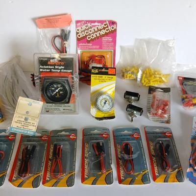 Lot of Automotive & Electrical Accessories – Gauges, Connectors, Wiring Kits, Terminals