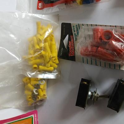 Lot of Automotive & Electrical Accessories – Gauges, Connectors, Wiring Kits, Terminals