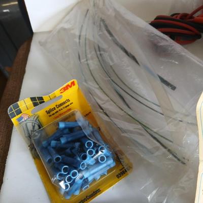 Lot of Automotive & Electrical Accessories – Gauges, Connectors, Wiring Kits, Terminals
