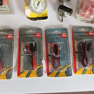 Lot of Automotive & Electrical Accessories – Gauges, Connectors, Wiring Kits, Terminals