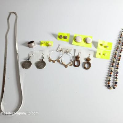 Mixed Jewelry Lot – Earrings, Necklaces, Ring