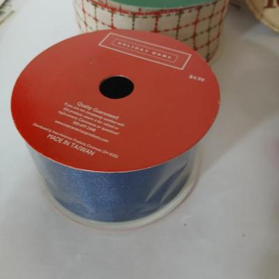 Spools of Assorted Craft & Gift Ribbon – Mixed Widths, Colors & Textures - mostly Christmas