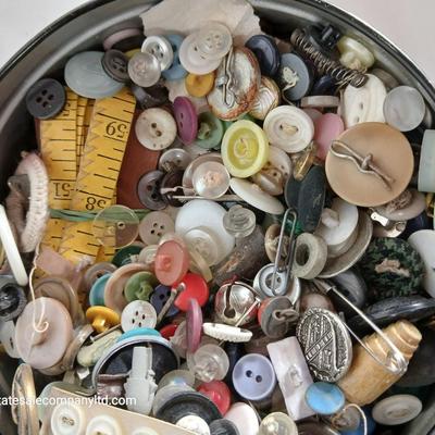 Large Vintage Sewing Notions Lot – Buttons, Needles, Tools, Threads, Knitting & Denise interchangeable knitting kit