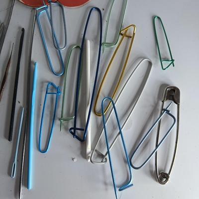 Large Vintage Sewing Notions Lot – Buttons, Needles, Tools, Threads, Knitting & Denise interchangeable knitting kit