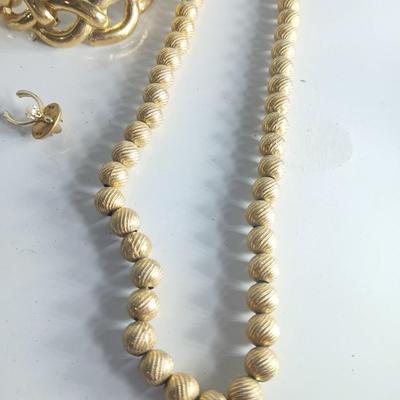 Vintage Jewelry & Decor Lot – Mixed Metals, Vanity Accents, Green Glass Eiffel Tower