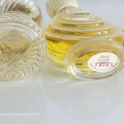 Lot of 9 Vintage Perfume Bottles + Frosted Glass Mouse Figurine – Mixed Styles