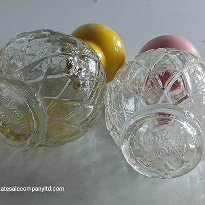 Lot of 9 Vintage Perfume Bottles + Frosted Glass Mouse Figurine – Mixed Styles