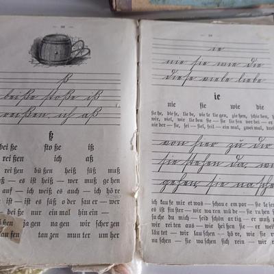 Antique & Vintage Religious and Educational Books + Handmade Cross Bookmarks