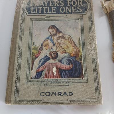 Antique & Vintage Religious and Educational Books + Handmade Cross Bookmarks