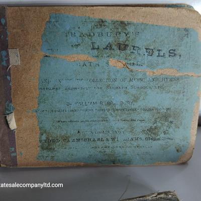 Antique & Vintage Religious and Educational Books + Handmade Cross Bookmarks