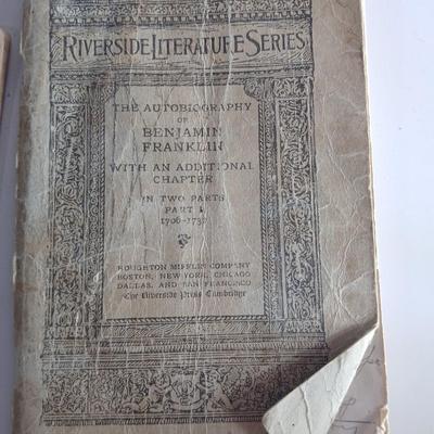 Antique & Vintage Religious and Educational Books + Handmade Cross Bookmarks