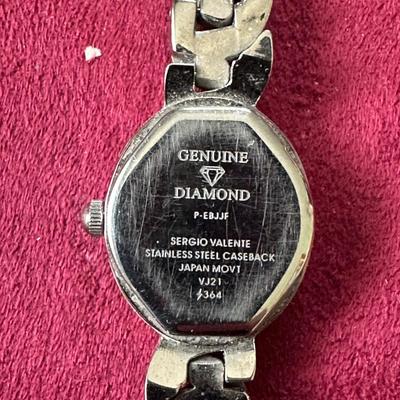 LADIES SERGIO VALENTE WATCH WITH GENUINE DIAMOND