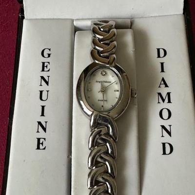 LADIES SERGIO VALENTE WATCH WITH GENUINE DIAMOND