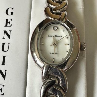 LADIES SERGIO VALENTE WATCH WITH GENUINE DIAMOND