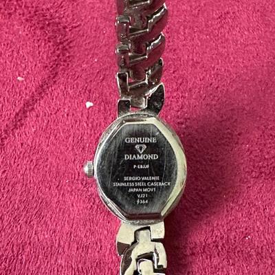 LADIES SERGIO VALENTE WATCH WITH GENUINE DIAMOND
