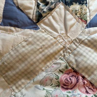 FULL SIZE BED WITH ANTIQUE HEADBOARD & MATCHING NIGHT STAND PLUS BEDSPREAD