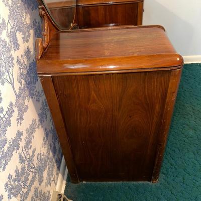 ANTIQUE VANITY WITH STOOL