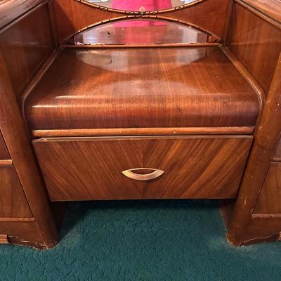 ANTIQUE VANITY WITH STOOL