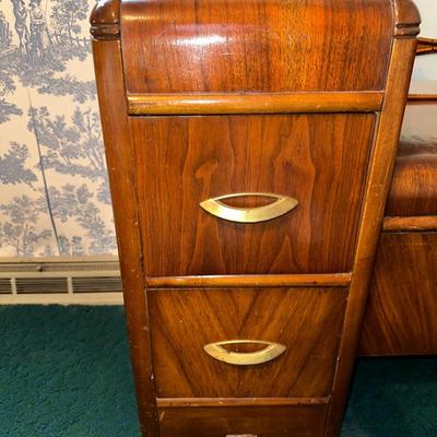 ANTIQUE VANITY WITH STOOL