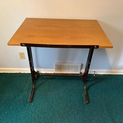 SMALLER DRAFTING TABLE WITH ANTIQUE CHAIR