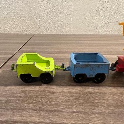 1960's TONKA ARMY/MILITARY JEEP & A TOOTSIE TOY TRAIN