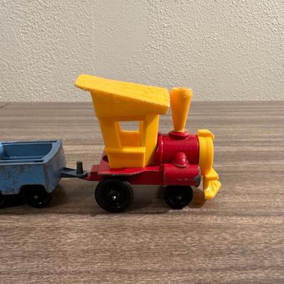 1960's TONKA ARMY/MILITARY JEEP & A TOOTSIE TOY TRAIN