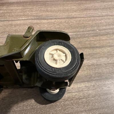 1960's TONKA ARMY/MILITARY JEEP & A TOOTSIE TOY TRAIN