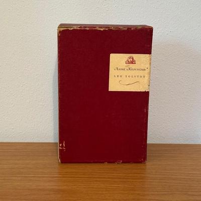 1939 "ANNA KARENINA" 2 VOLUME HARDBACKS IN A SLEEVE BY LEO TOLSTOY