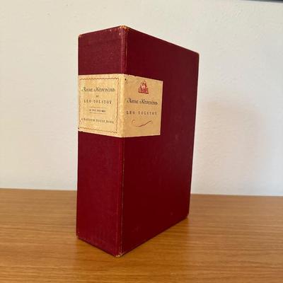 1939 "ANNA KARENINA" 2 VOLUME HARDBACKS IN A SLEEVE BY LEO TOLSTOY