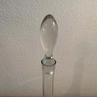 VINTAGE MARBLES IN AN ETCHED DECANTER