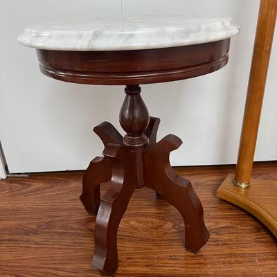 2 Marble Top Tables Plant Stand