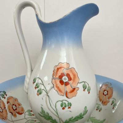Antique Wash Basin & Pitcher