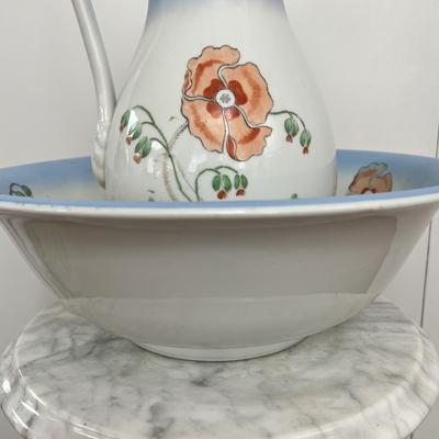 Antique Wash Basin & Pitcher