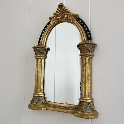 Heavy Vintage Neoclassical Style Wall Mirror 10"x15"