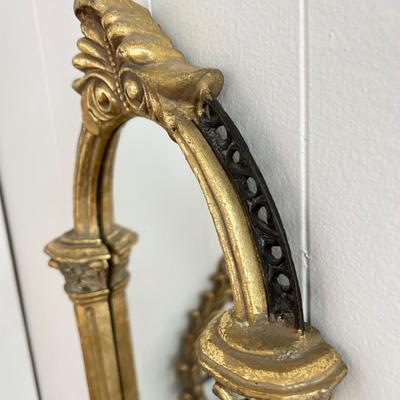 Heavy Vintage Neoclassical Style Wall Mirror 10"x15"