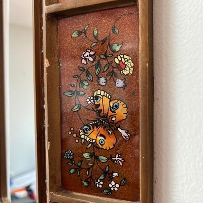 Decorative Painted Framed Mirror 22"x28"