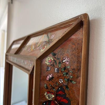 Decorative Painted Framed Mirror 22"x28"