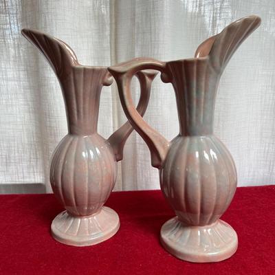 2 Vintage Gonder Pottery Pitchers 14” Tall