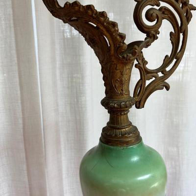 Antique Hand Painted Ewer Pitcher