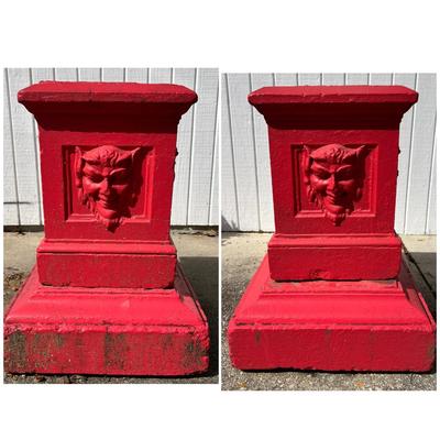 2 Antique Planter Stands From Historical Hotel Norris - Easton MD