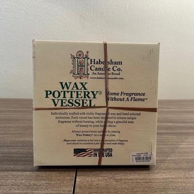 HABERSHAM CANDLE AND 2 CLAY VASES