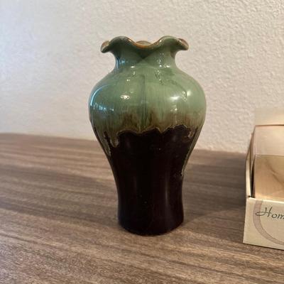 HABERSHAM CANDLE AND 2 CLAY VASES