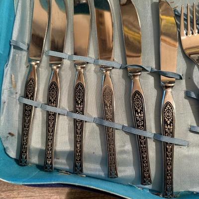 MORI INOX FLATWARE IN A CASE 12 PLACE SETTING