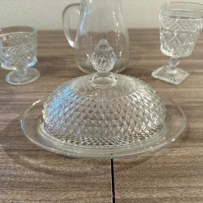 VINTAGE GLASS SERVING PIECES