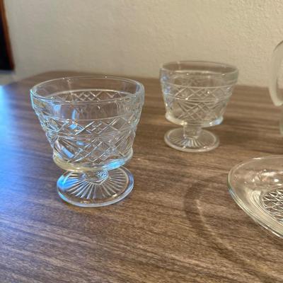 VINTAGE GLASS SERVING PIECES