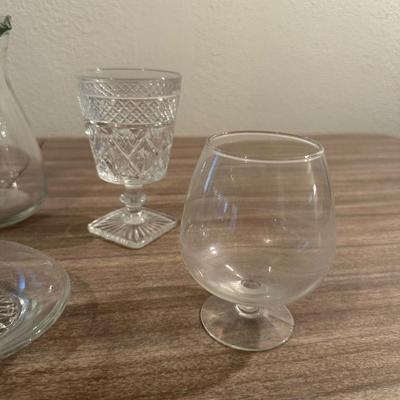 VINTAGE GLASS SERVING PIECES