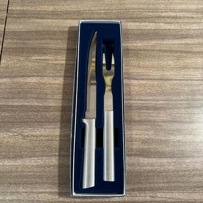 MAXAM CARVING SET & 2 PIECE CUTLERY PLUS BURNCO UTENSILS
