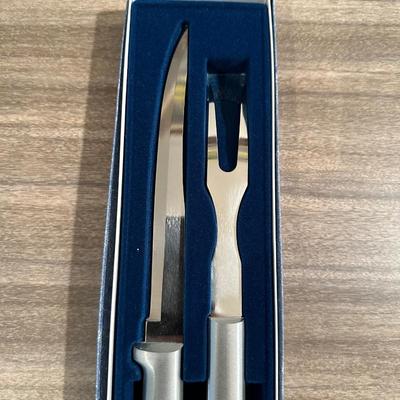 MAXAM CARVING SET & 2 PIECE CUTLERY PLUS BURNCO UTENSILS