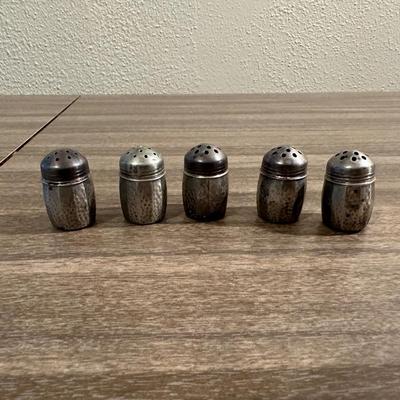 5 STERLING SILVER SHAKERS