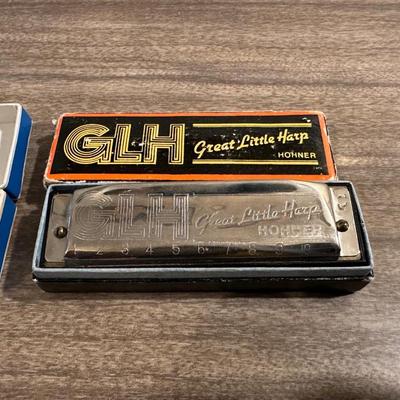 LEE OSKAR 'GOLDEN BUTTERFLY" & HOHNER "GREAT LITTLE HARP" HARMONICAS
